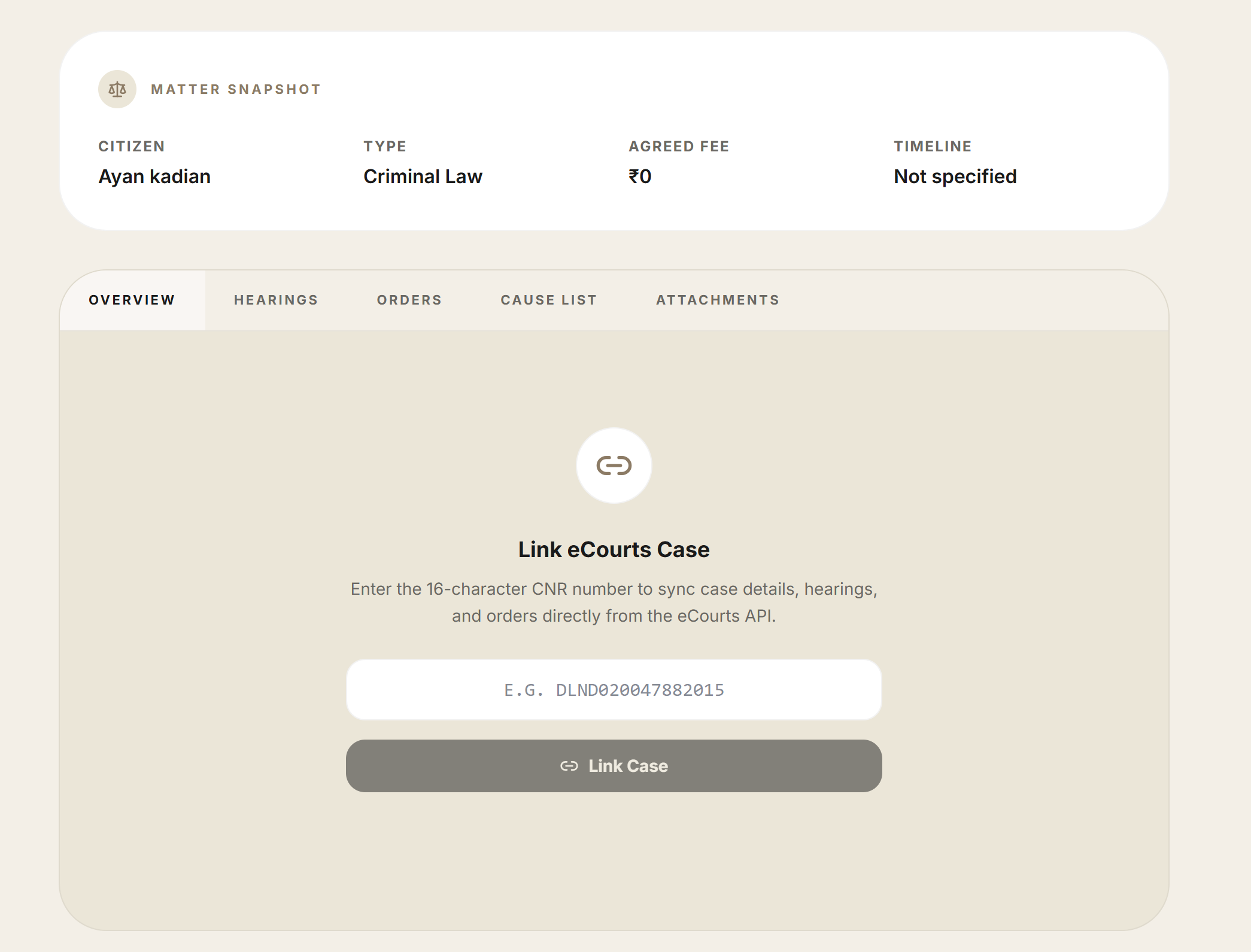 Case Tracking & Management